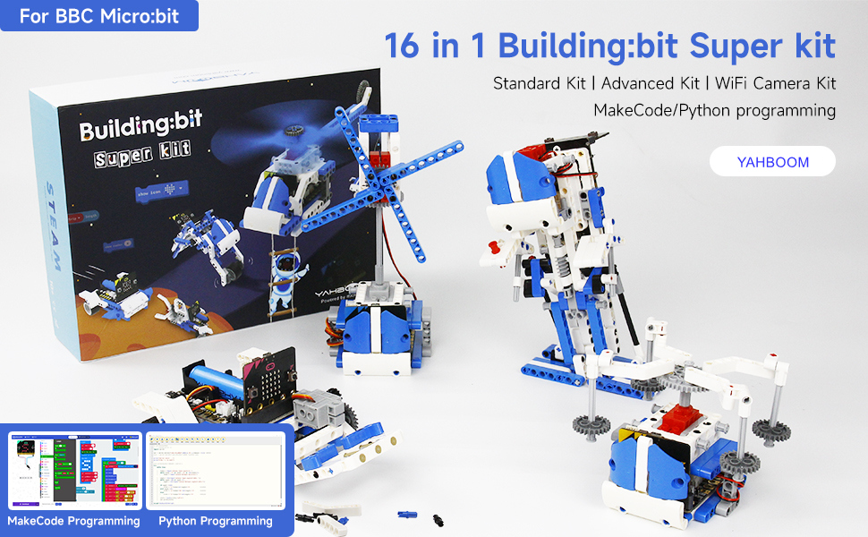 その他 Yahboom Building:bit Superkit Yahboom 16 in 1 Building:bit Superkit Programmable Kit for