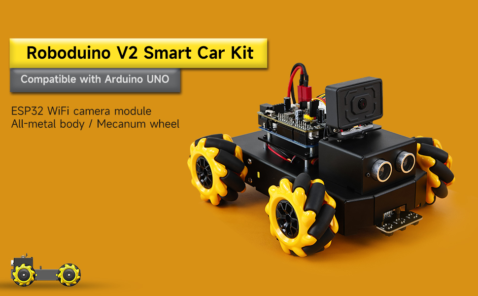 ROBOduino V2 スマートロボットカー Roboduino V2 AI Vision Car with ESP32 WiFi camera for Arduino UNO